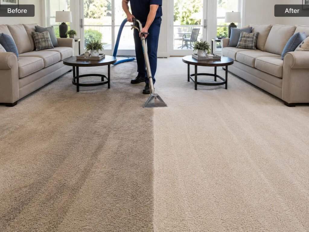 carpet cleaning before after